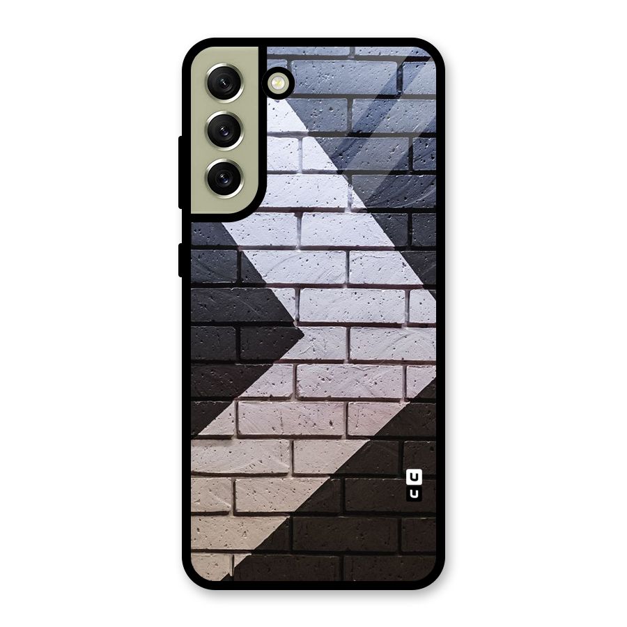 Wall Arrow Design Glass Back Case for Galaxy S21 FE 5G