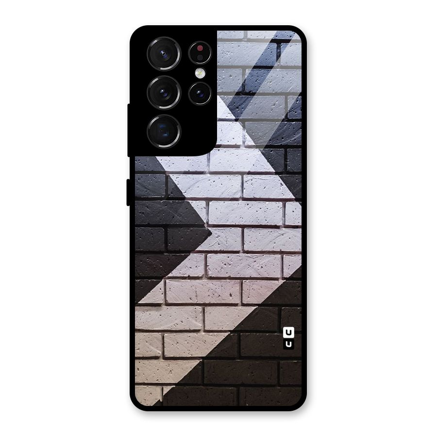 Wall Arrow Design Glass Back Case for Galaxy S21 Ultra 5G