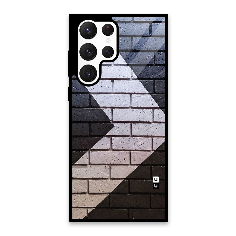 Wall Arrow Design Glass Back Case for Galaxy S22 Ultra 5G