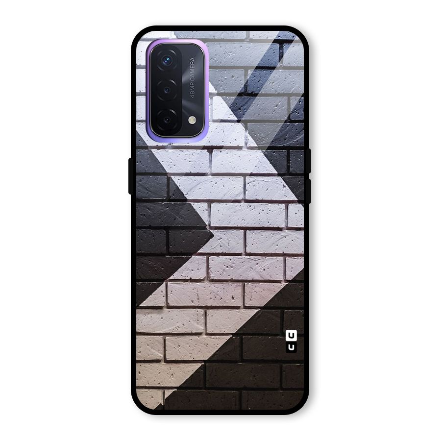 Wall Arrow Design Glass Back Case for Oppo A74 5G