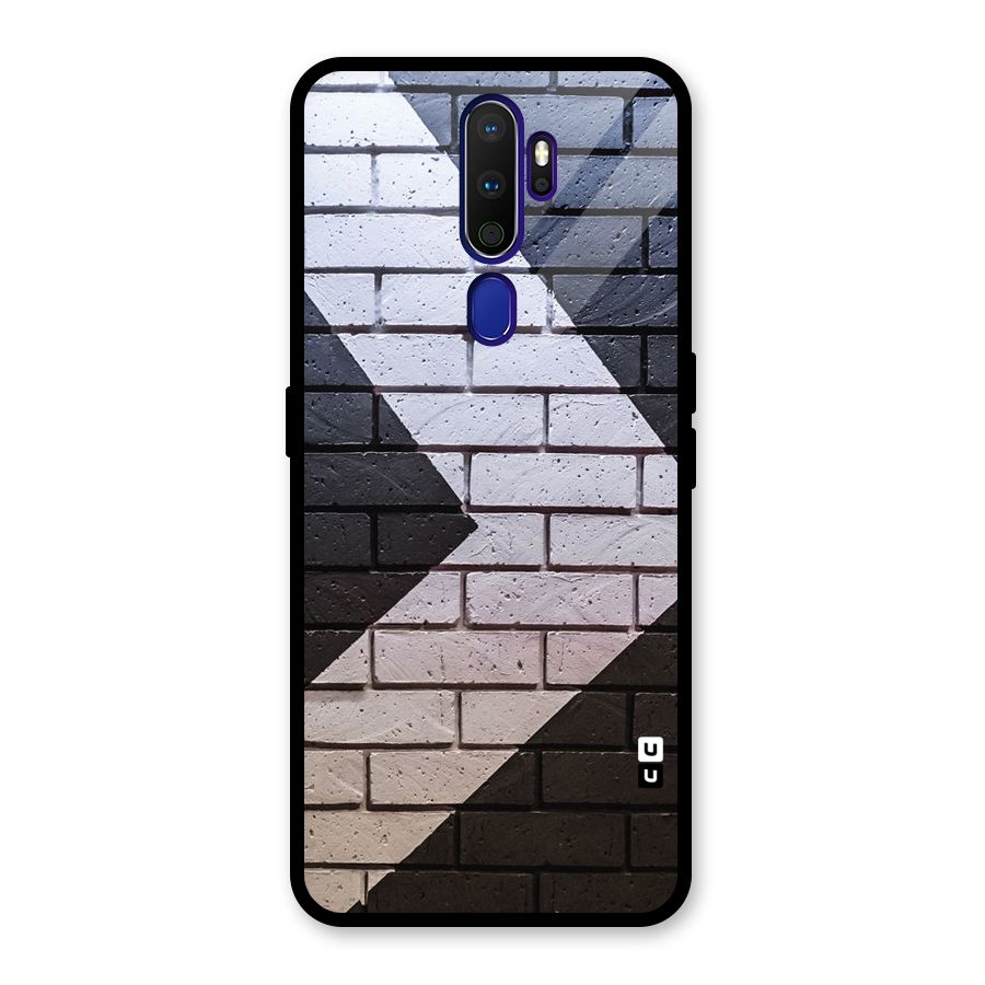 Wall Arrow Design Glass Back Case for Oppo A9 (2020)