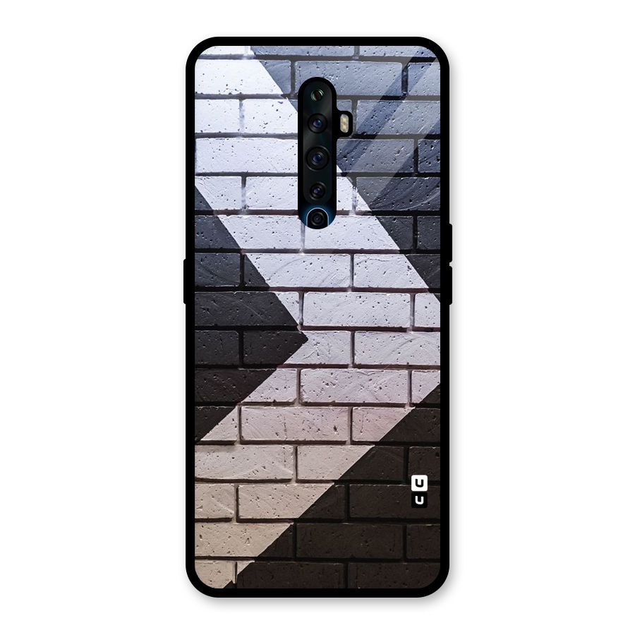 Wall Arrow Design Glass Back Case for Oppo Reno2 F