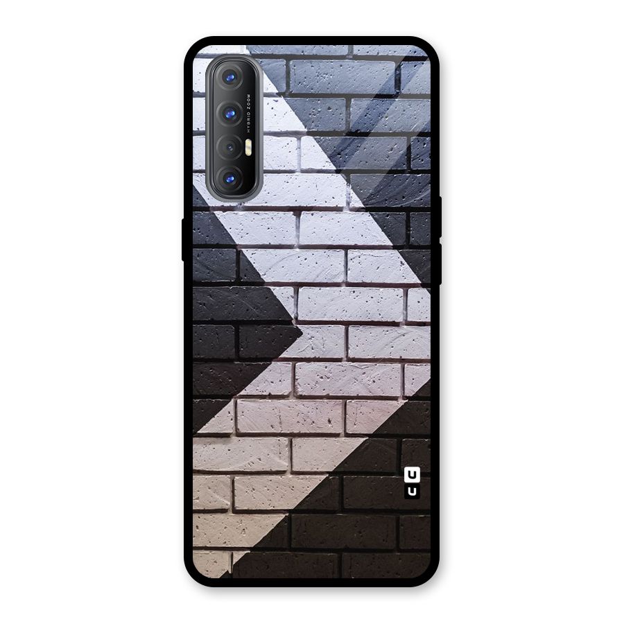 Wall Arrow Design Glass Back Case for Oppo Reno3 Pro