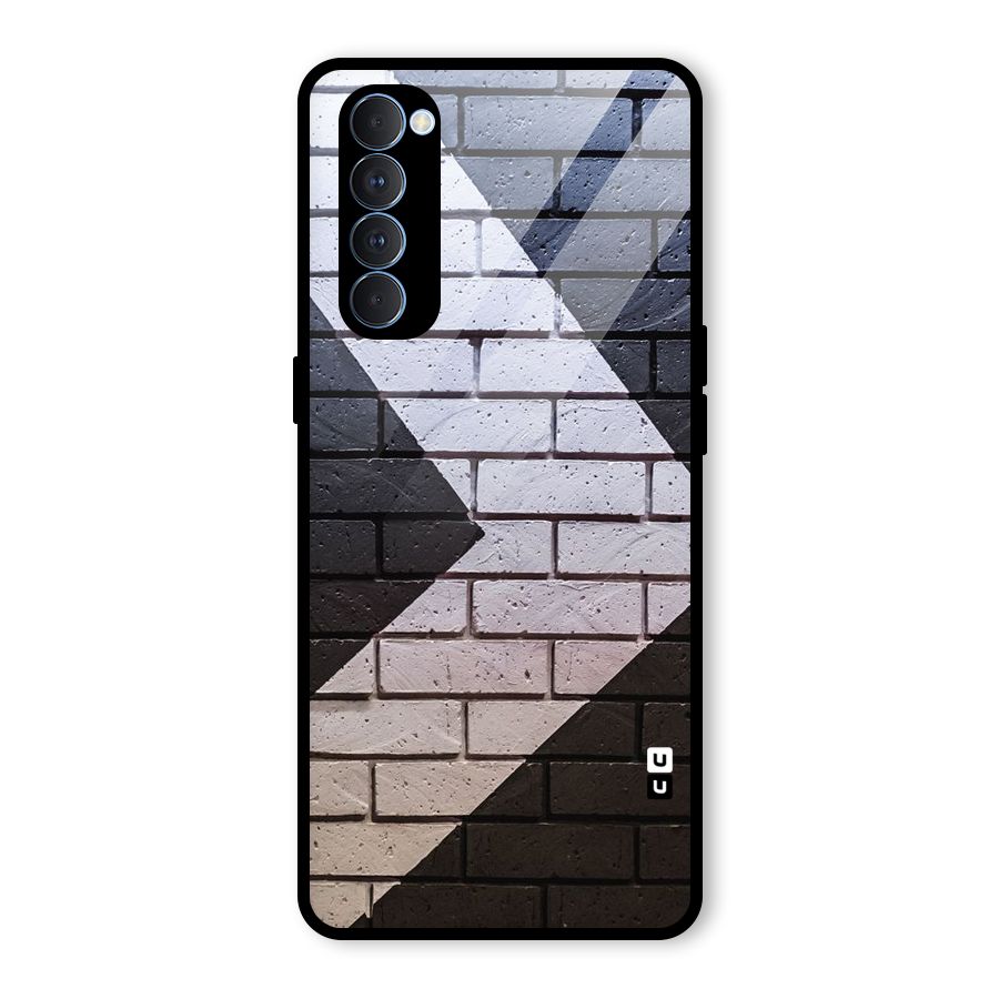 Wall Arrow Design Glass Back Case for Oppo Reno4 Pro
