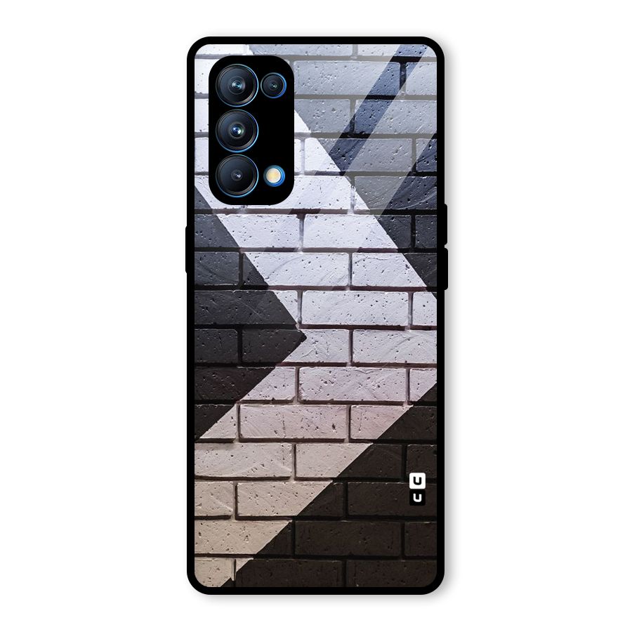 Wall Arrow Design Glass Back Case for Oppo Reno5 Pro 5G