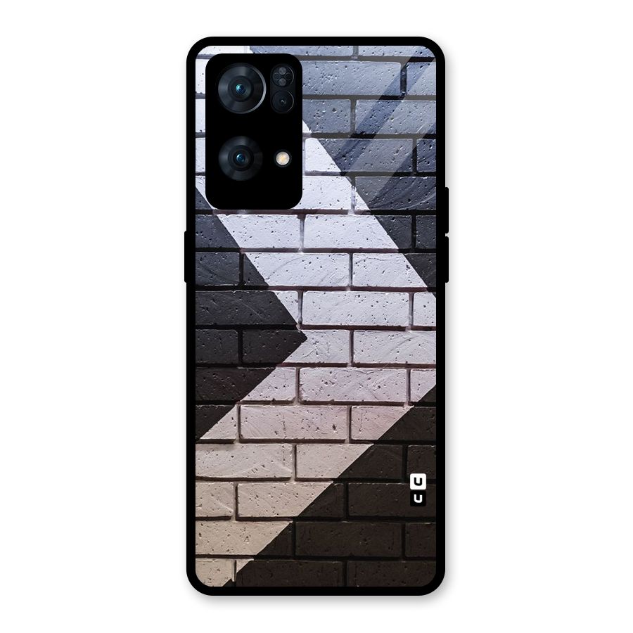 Wall Arrow Design Glass Back Case for Oppo Reno7 Pro 5G