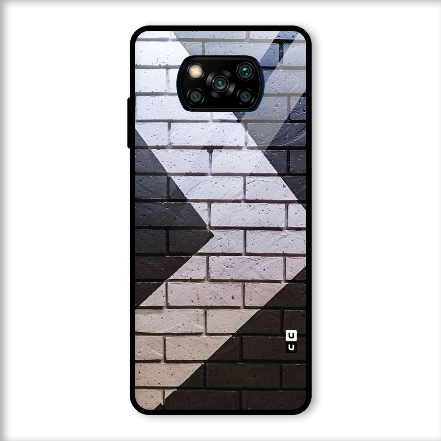 Wall Arrow Design Glass Back Case for Poco X3