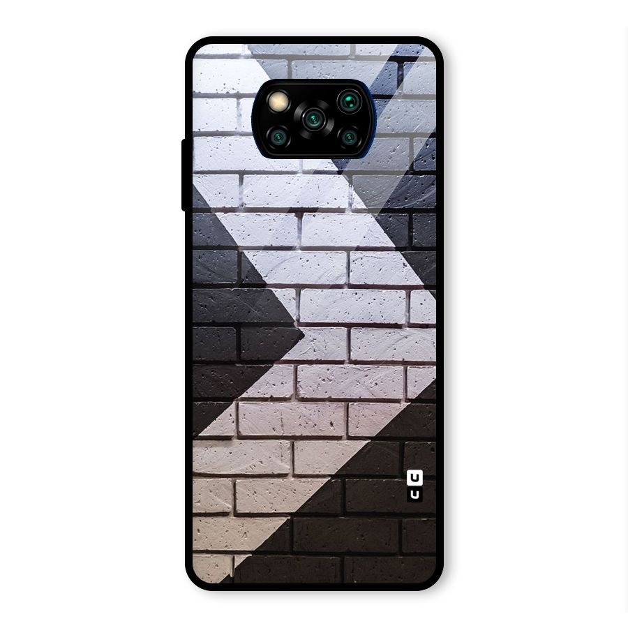 Wall Arrow Design Glass Back Case for Poco X3 Pro