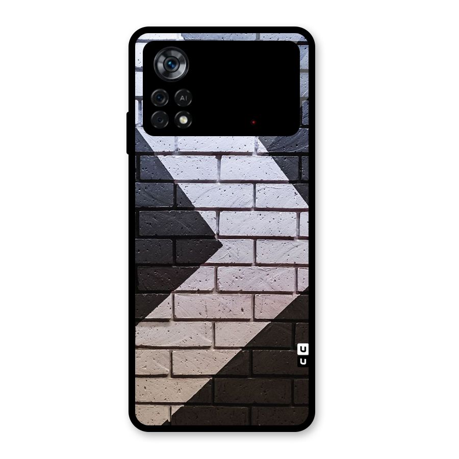 Wall Arrow Design Glass Back Case for Poco X4 Pro 5G