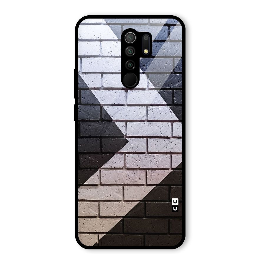 Wall Arrow Design Glass Back Case for Redmi 9 Prime