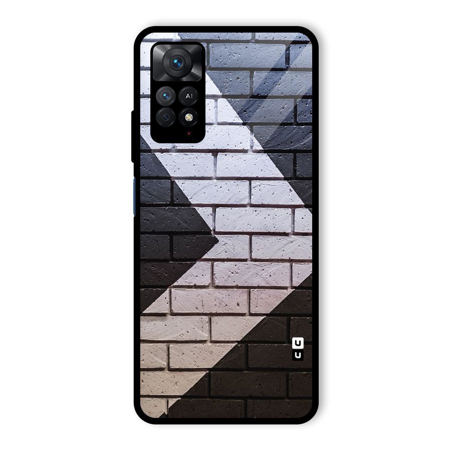 Wall Arrow Design Glass Back Case for Redmi Note 11 Pro