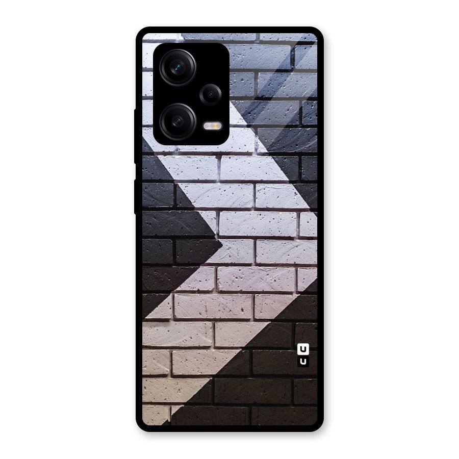 Wall Arrow Design Glass Back Case for Redmi Note 12 Pro