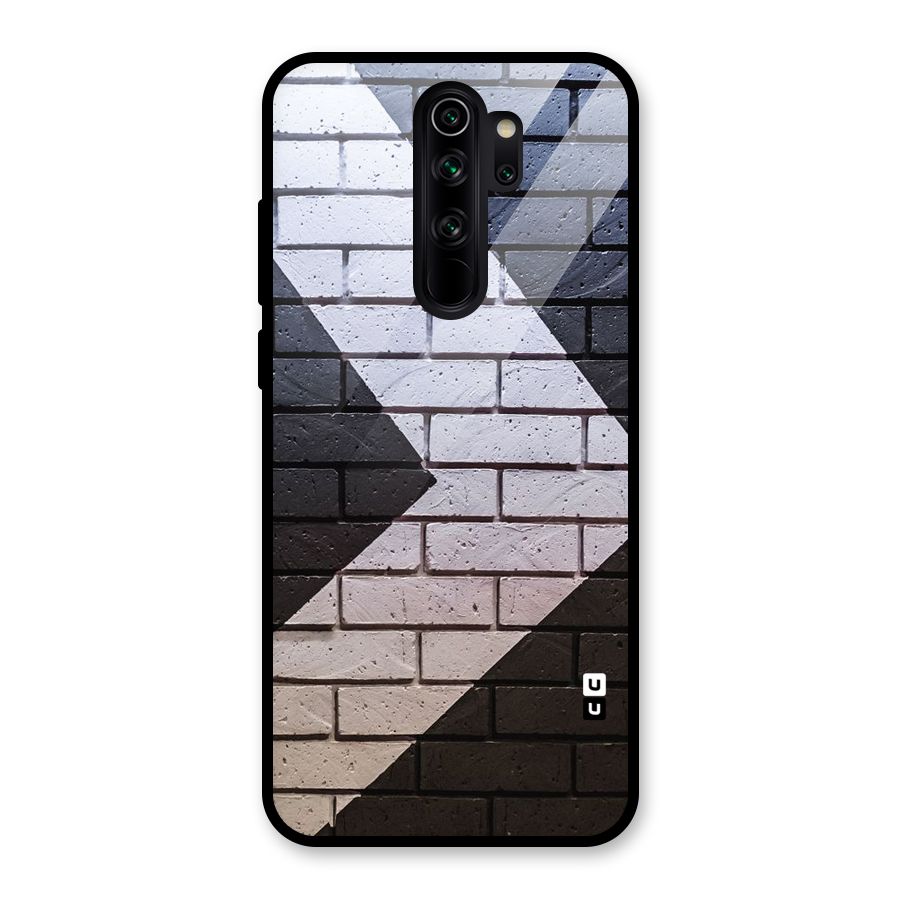 Wall Arrow Design Glass Back Case for Redmi Note 8 Pro