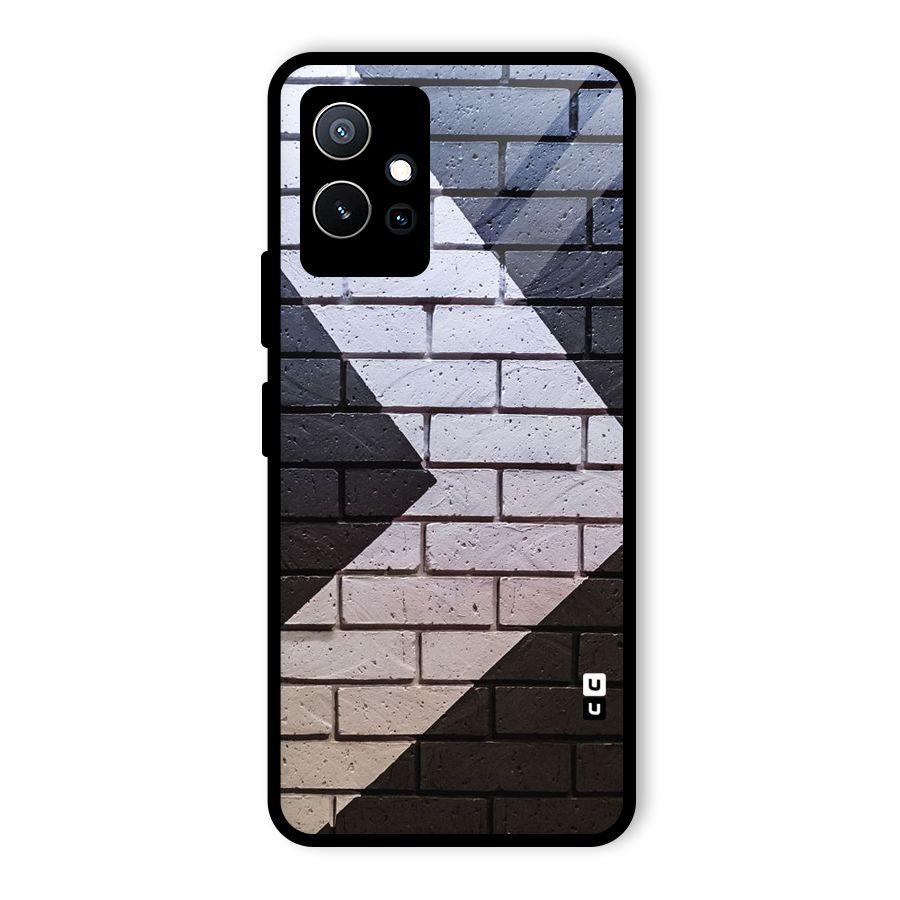Wall Arrow Design Glass Back Case for Vivo T1 5G