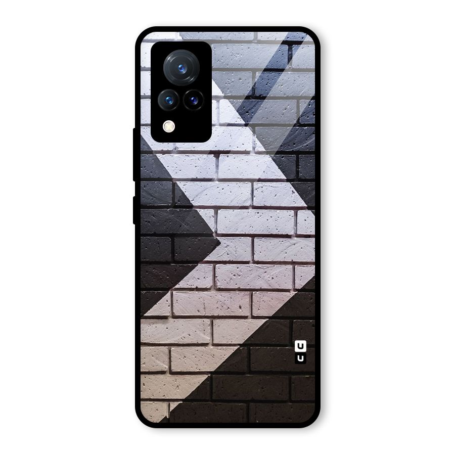 Wall Arrow Design Glass Back Case for Vivo V21 5G