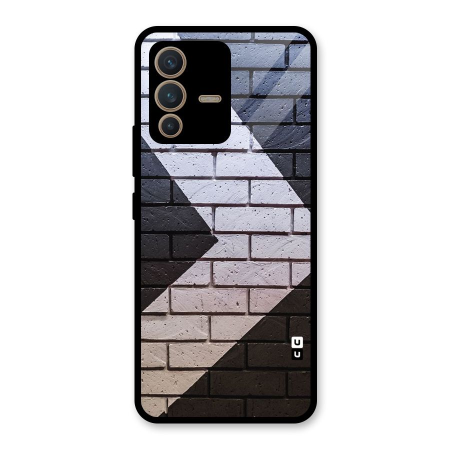 Wall Arrow Design Glass Back Case for Vivo V23 5G