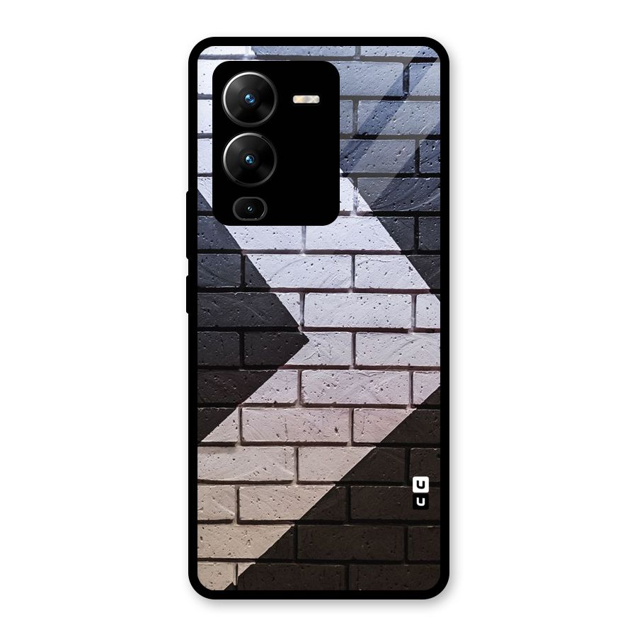 Wall Arrow Design Glass Back Case for Vivo V25 Pro