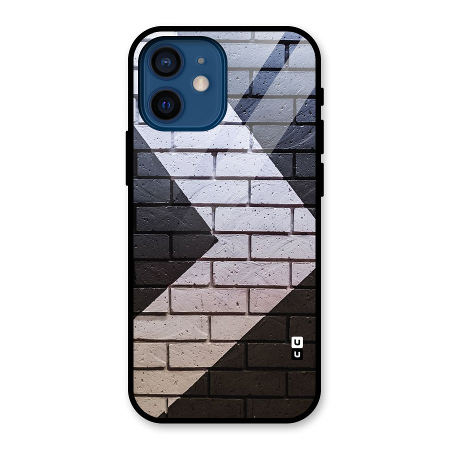 Wall Arrow Design Glass Back Case for iPhone 12 Mini