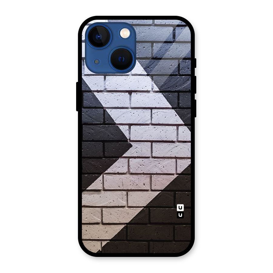 Wall Arrow Design Glass Back Case for iPhone 13 Mini