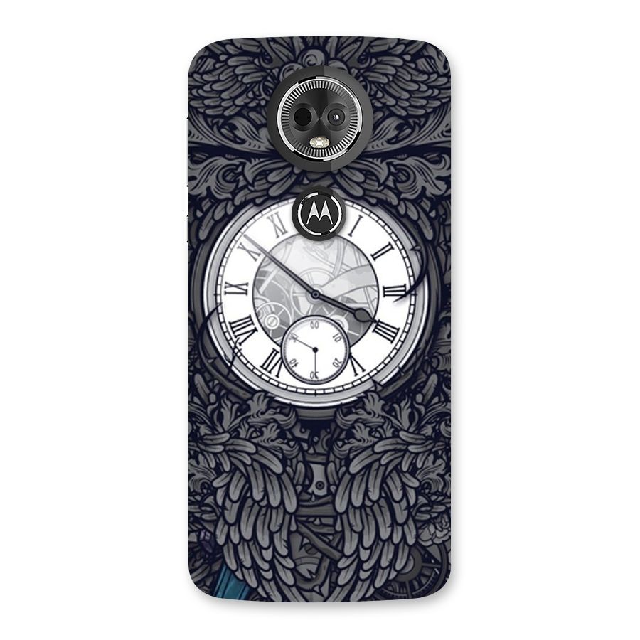 Wall Clock Back Case for Moto E5 Plus