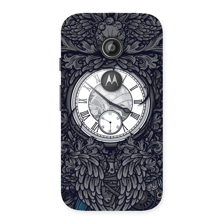 Wall Clock Back Case for Moto E 2nd Gen