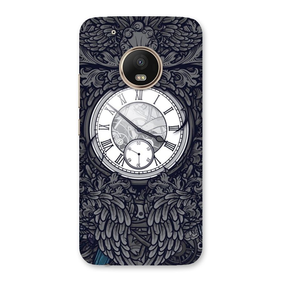 Wall Clock Back Case for Moto G5 Plus