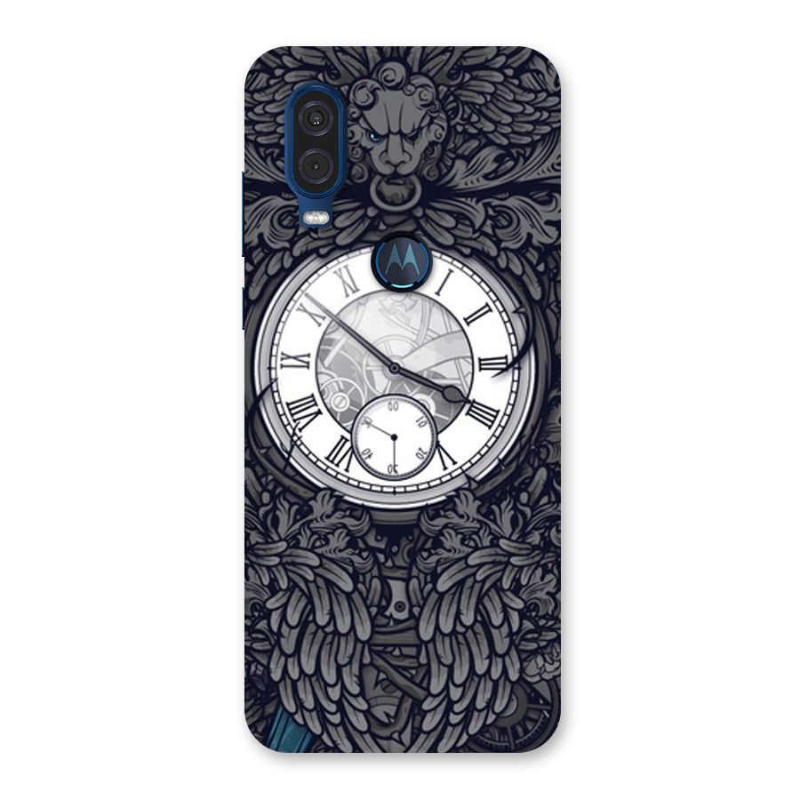 Wall Clock Back Case for Motorola One Vision