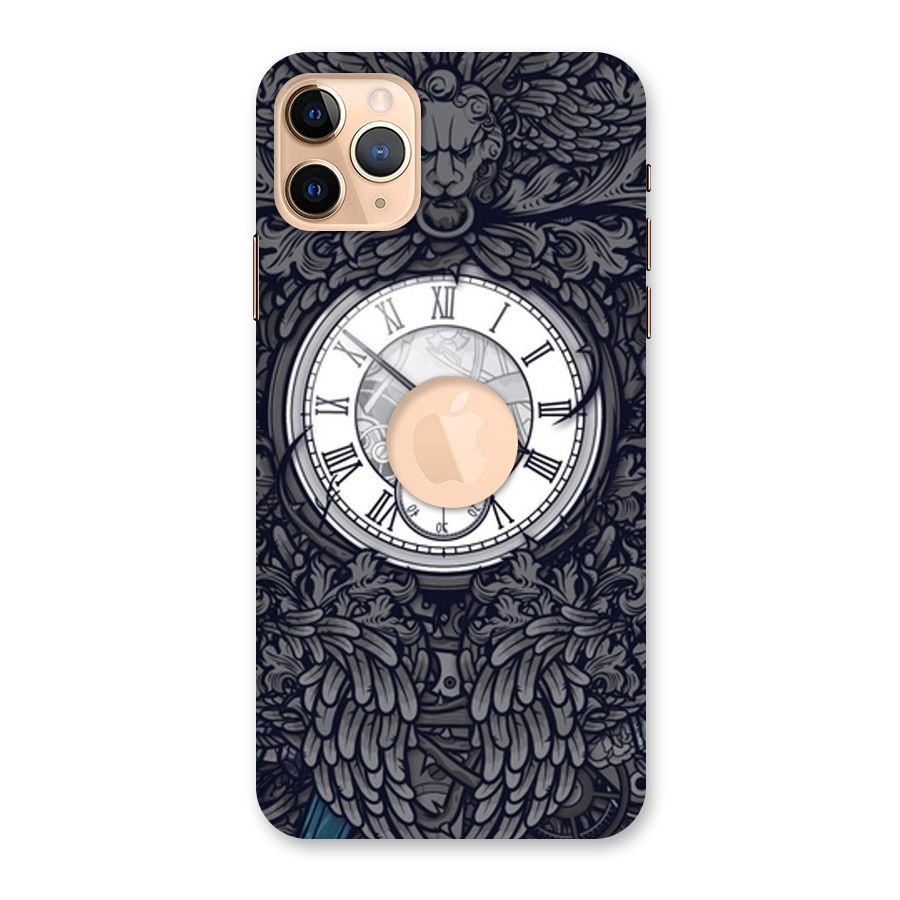 Wall Clock Back Case for iPhone 11 Pro Max Logo Cut