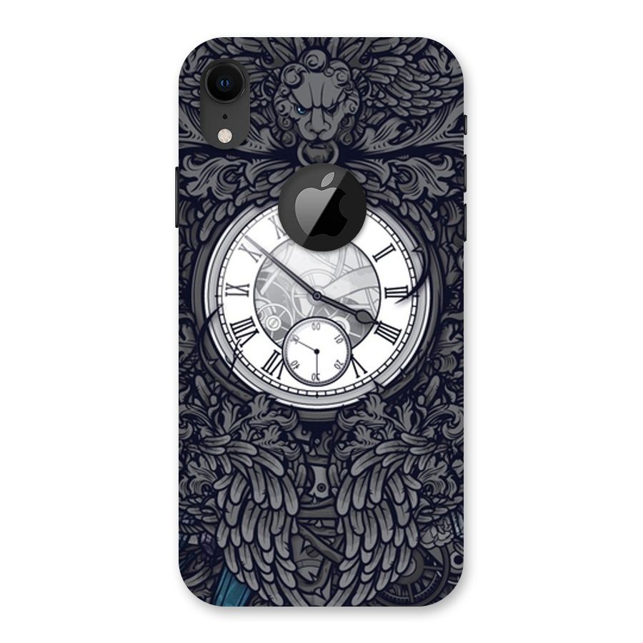 Wall Clock Back Case for iPhone XR Logo Cut