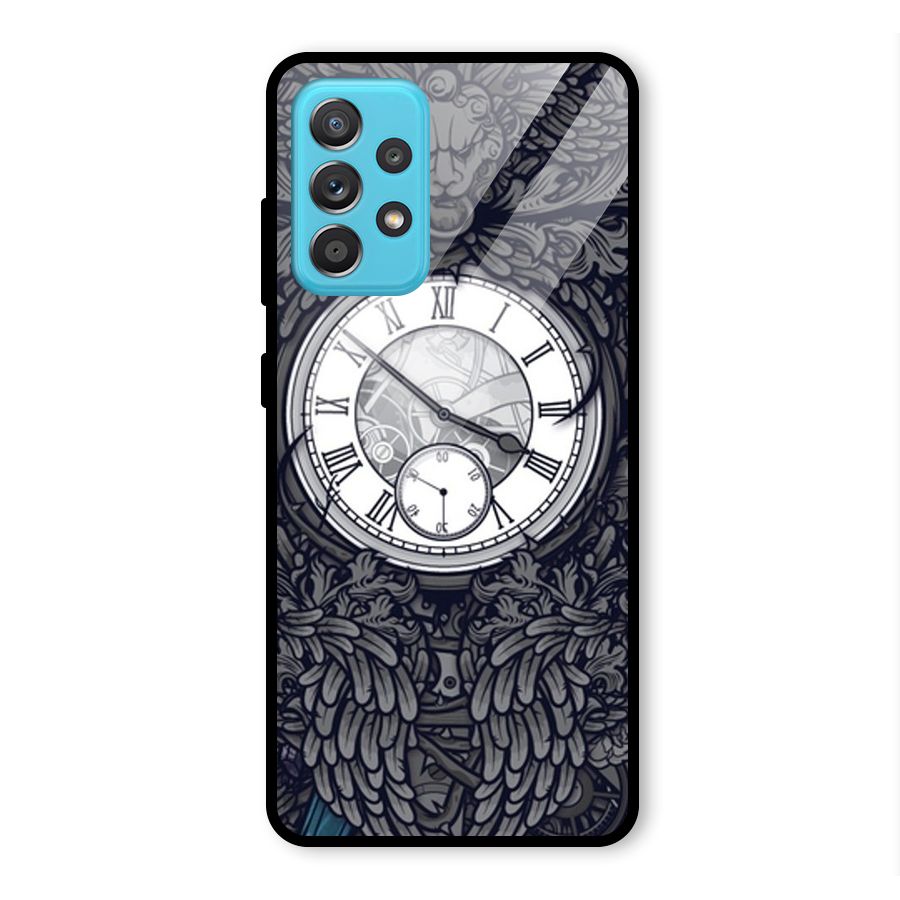 Wall Clock Glass Back Case for Galaxy A52