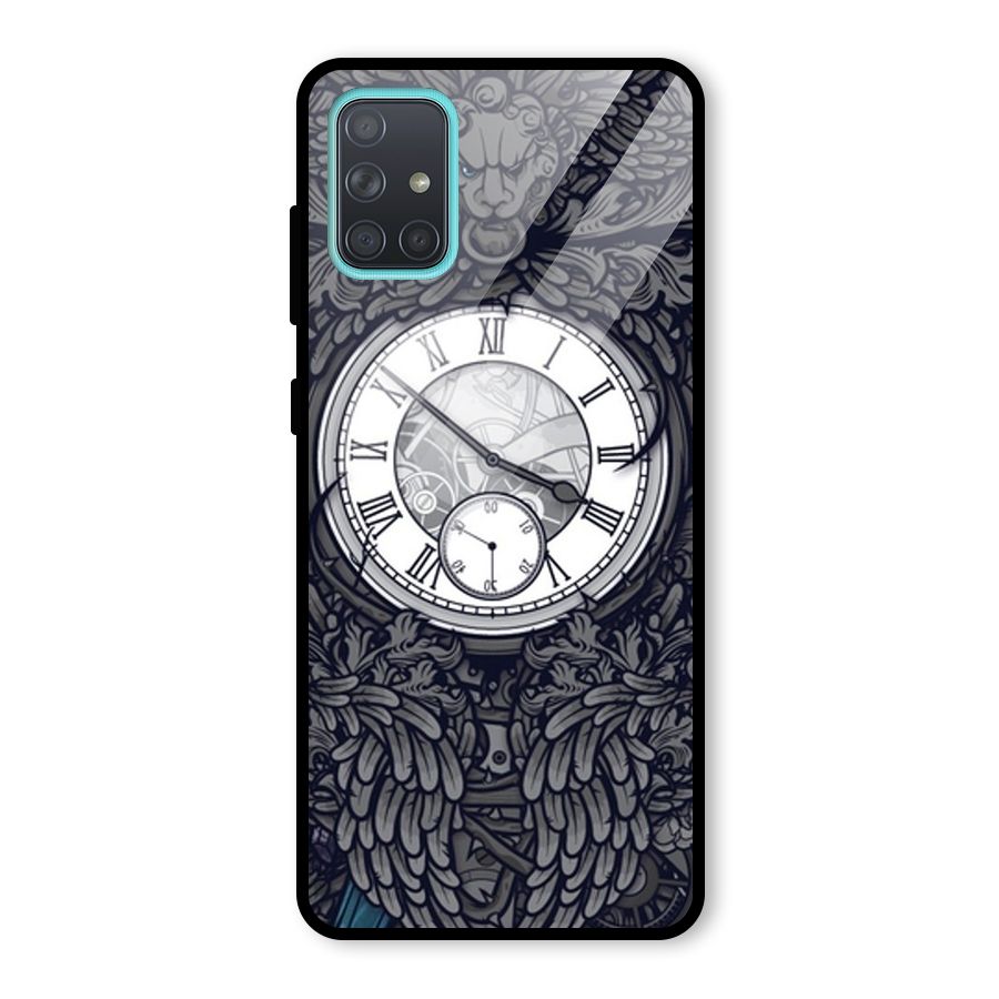 Wall Clock Glass Back Case for Galaxy A71