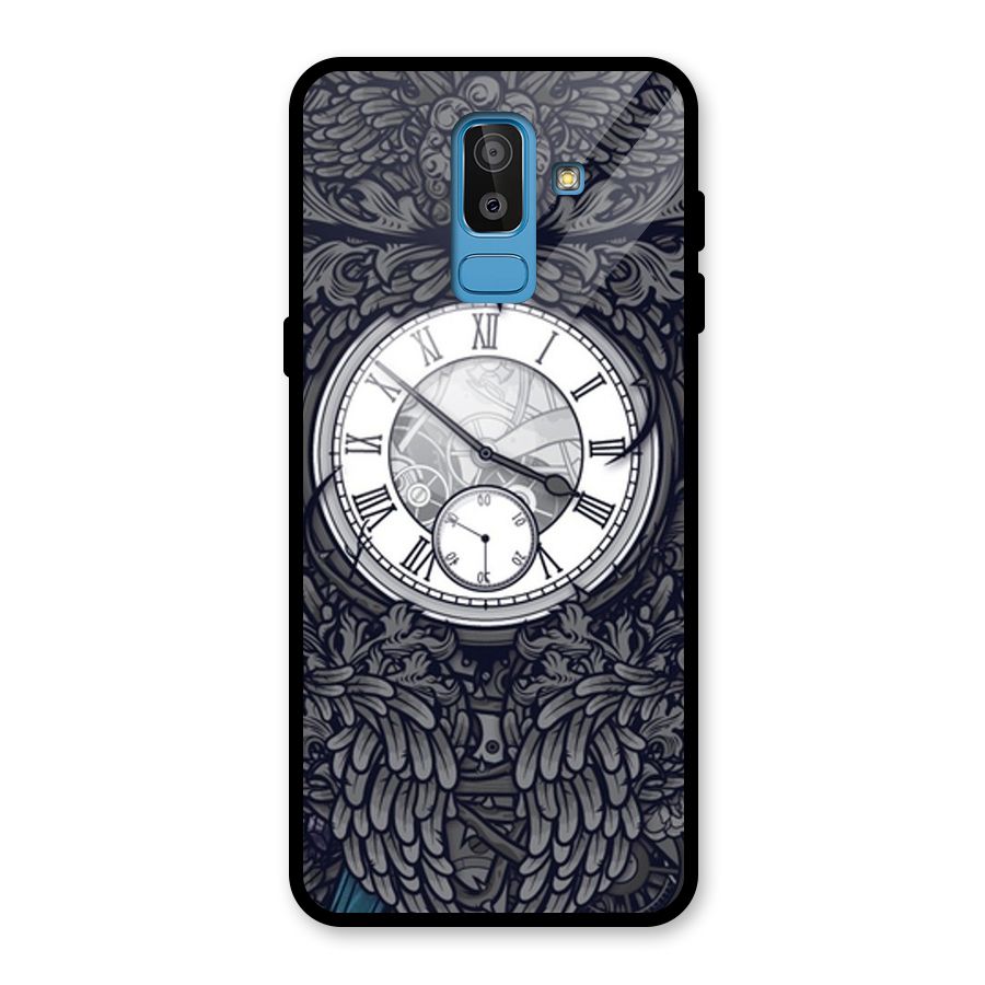 Wall Clock Glass Back Case for Galaxy J8