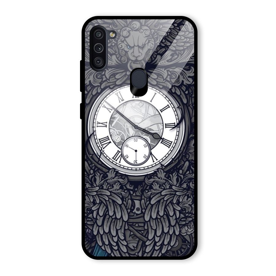 Wall Clock Glass Back Case for Galaxy M11