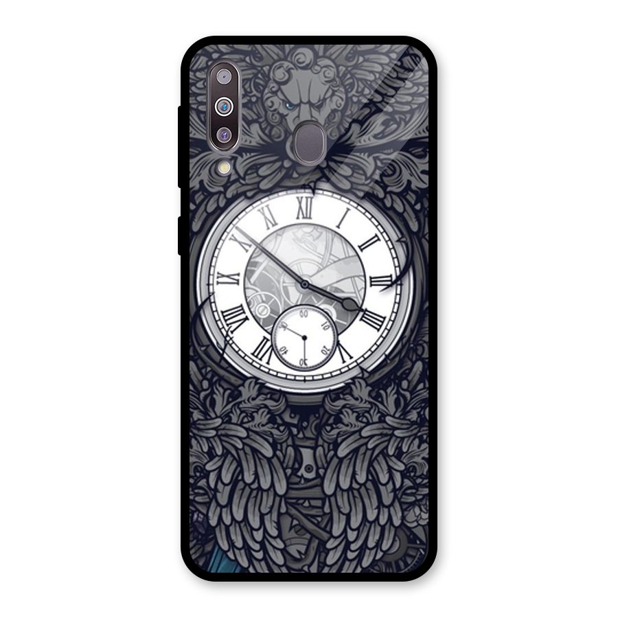 Wall Clock Glass Back Case for Galaxy M30