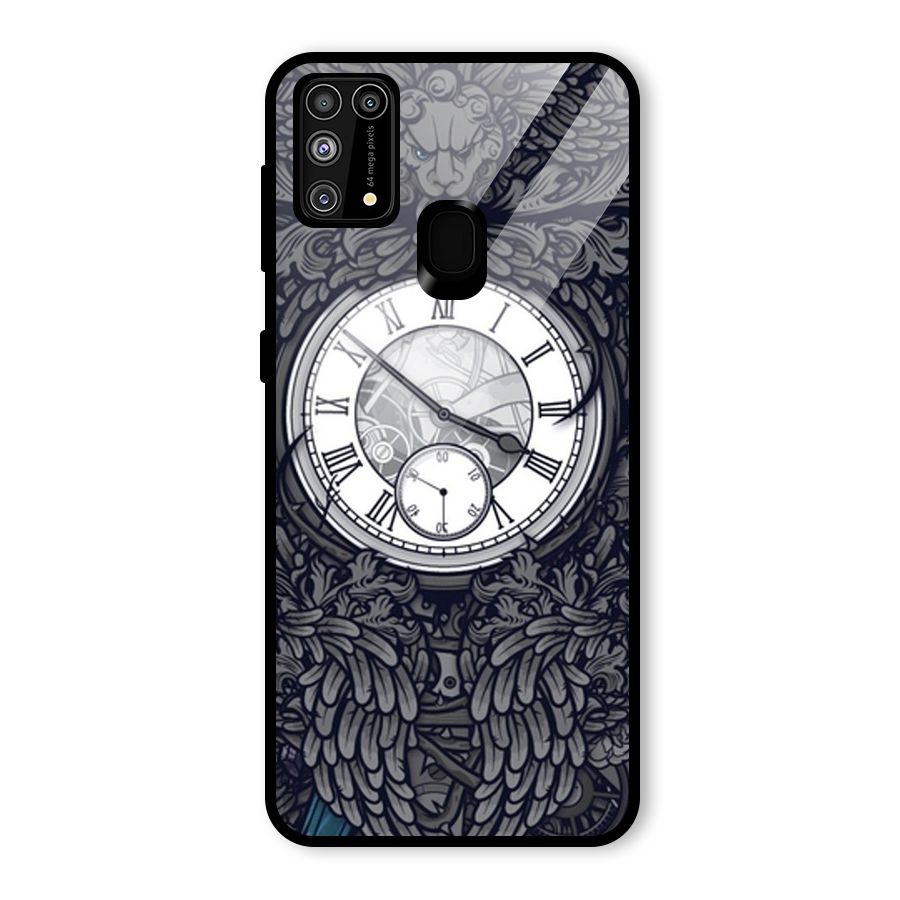 Wall Clock Glass Back Case for Galaxy M31