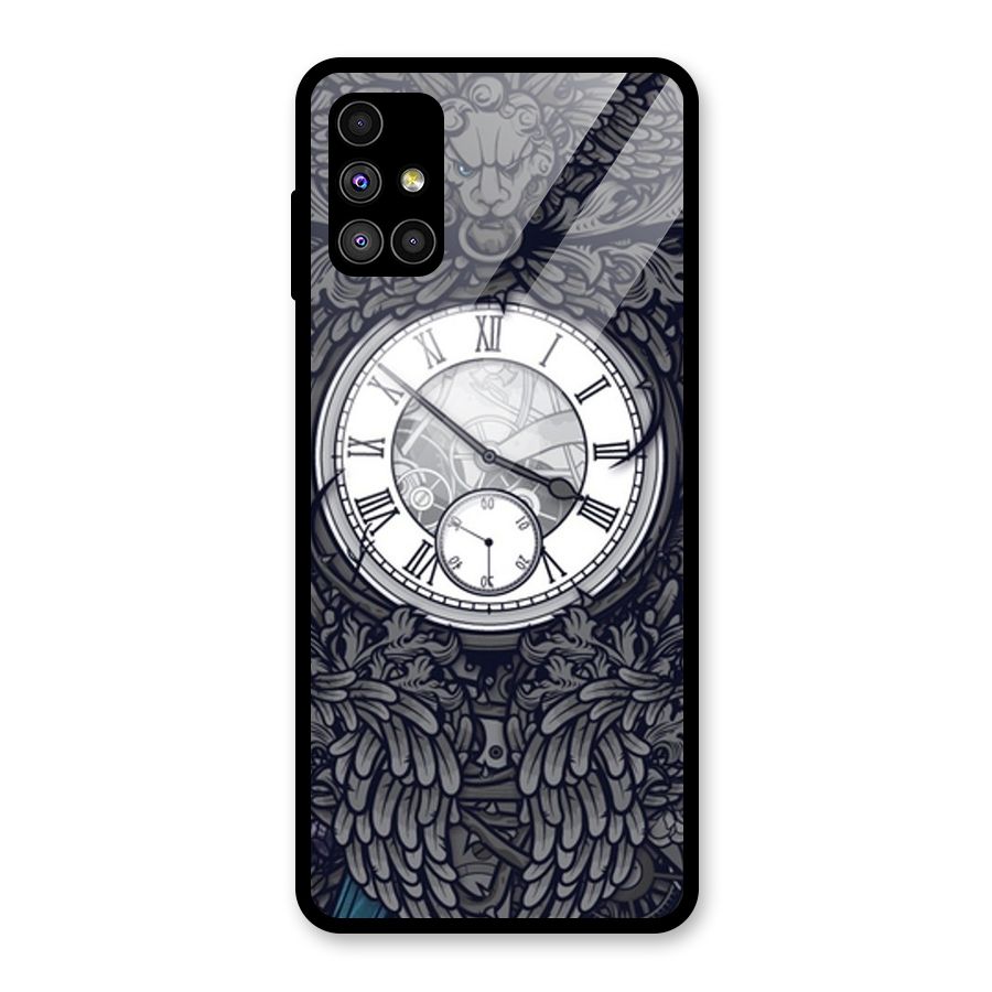 Wall Clock Glass Back Case for Galaxy M51