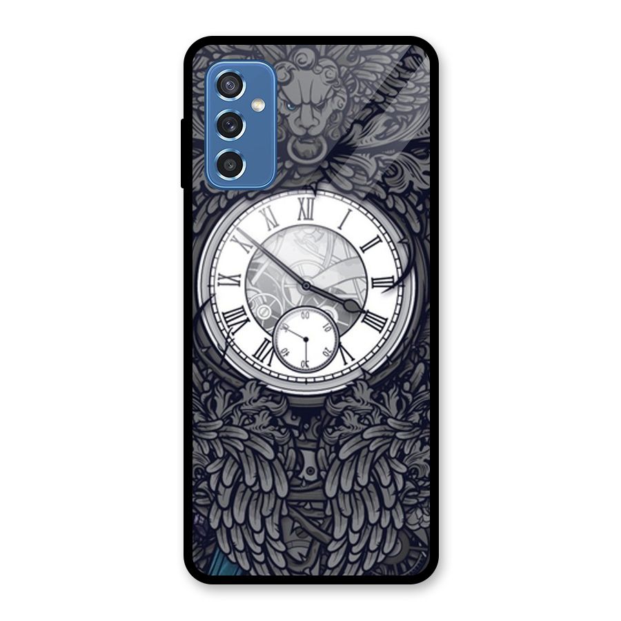Wall Clock Glass Back Case for Galaxy M52 5G