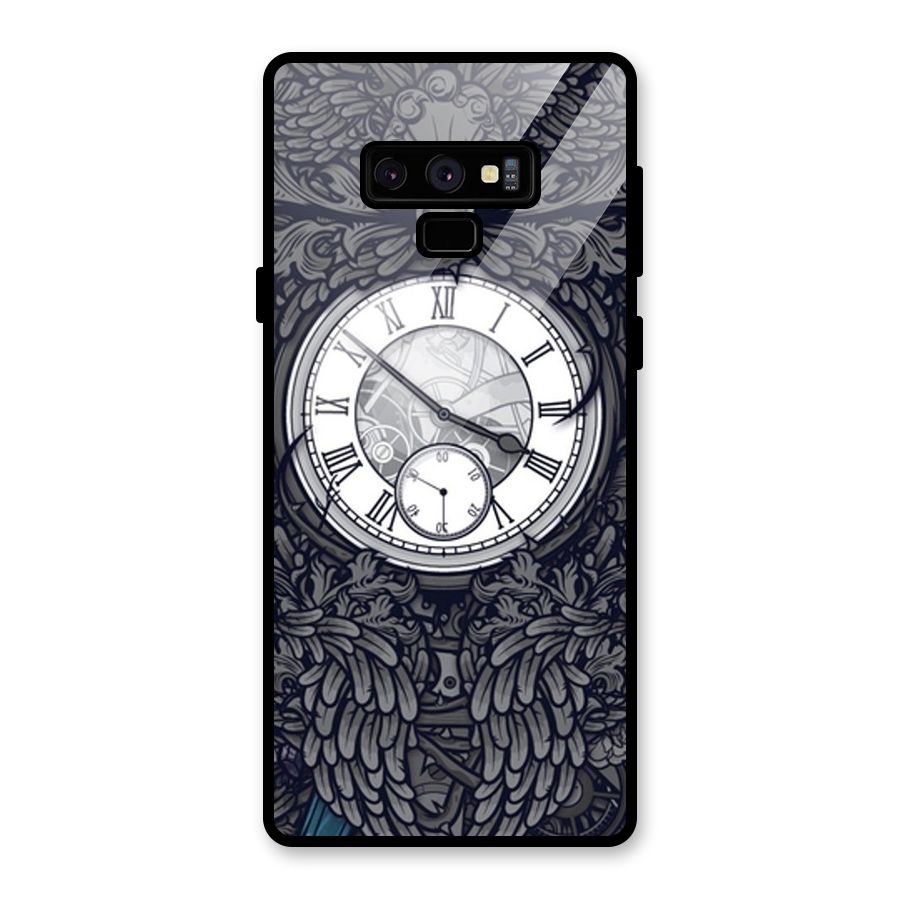 Wall Clock Glass Back Case for Galaxy Note 9