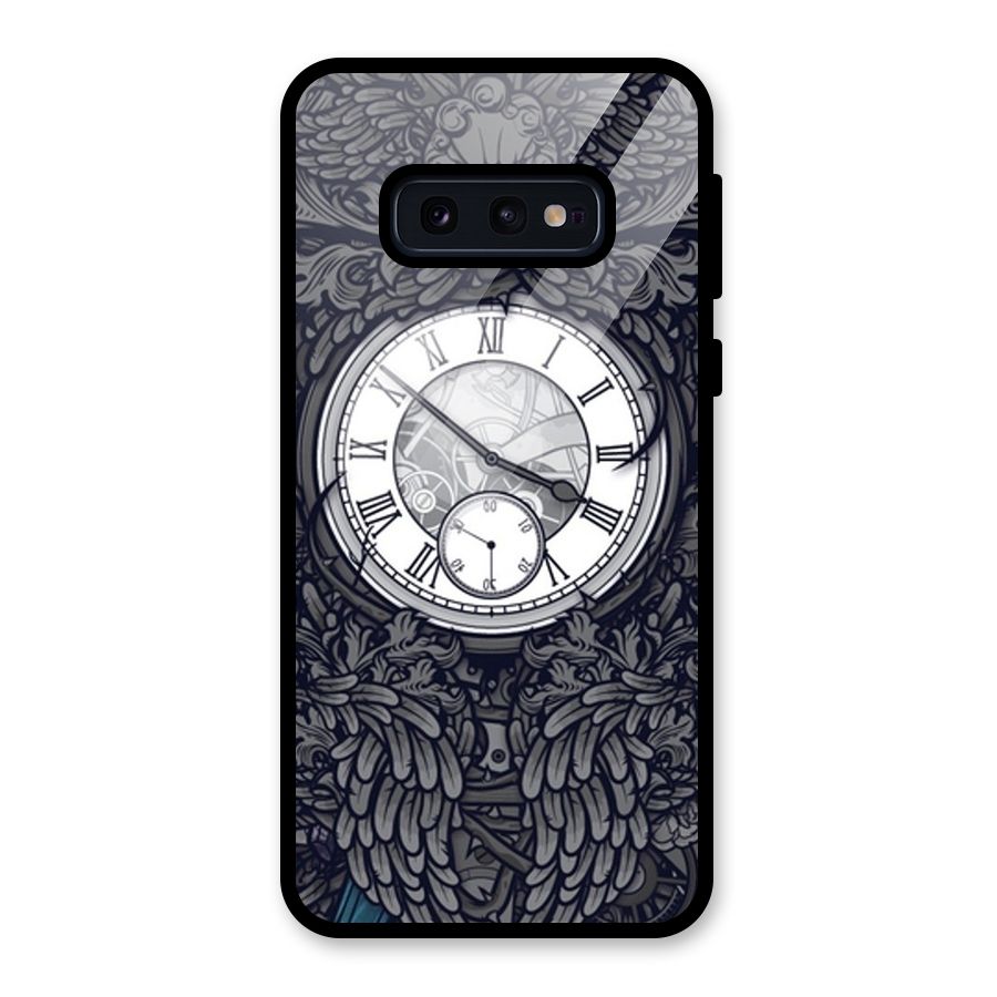 Wall Clock Glass Back Case for Galaxy S10e