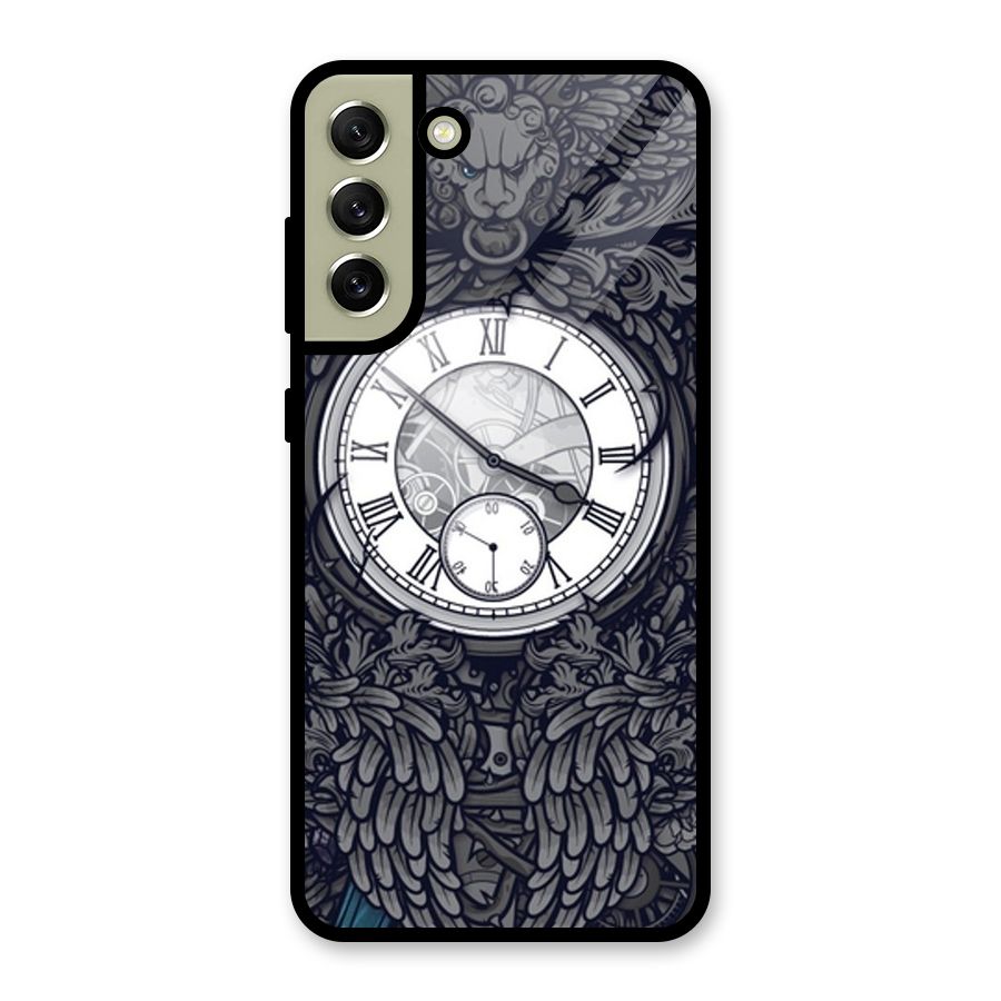 Wall Clock Glass Back Case for Galaxy S21 FE 5G