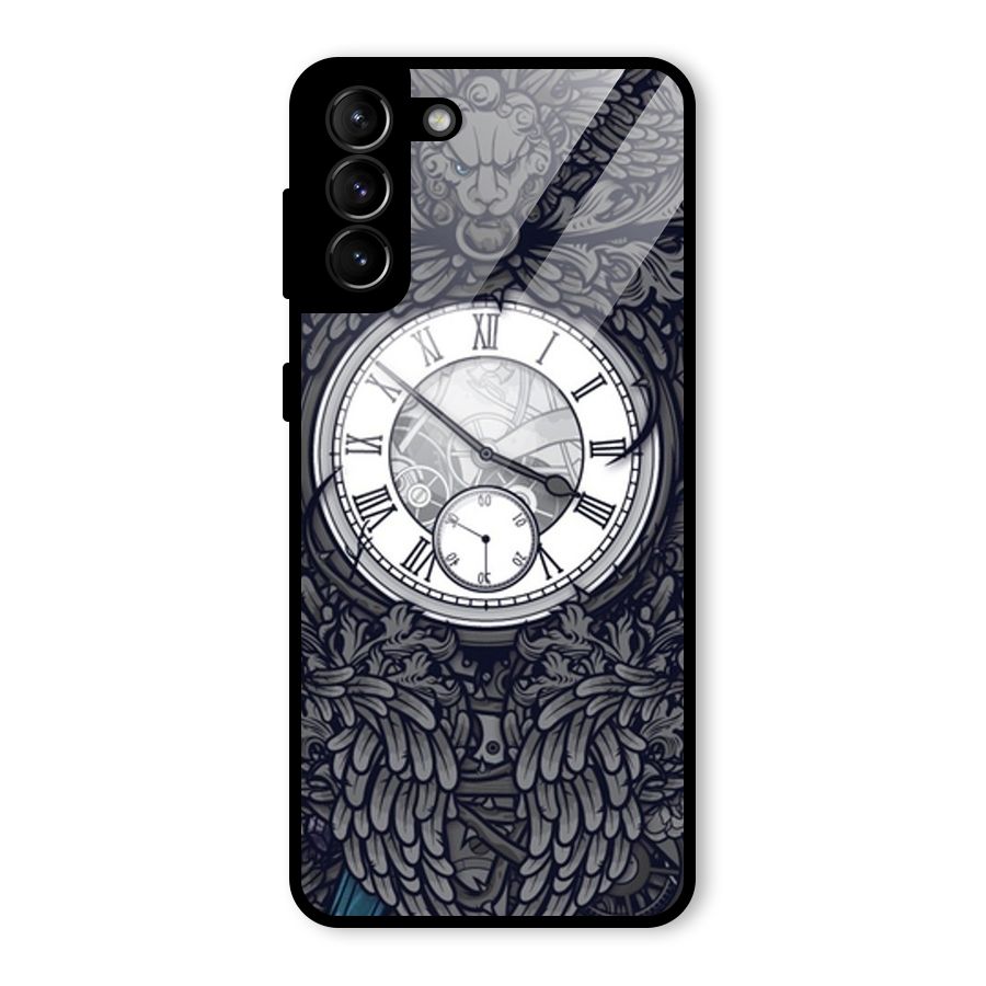 Wall Clock Glass Back Case for Galaxy S21 Plus