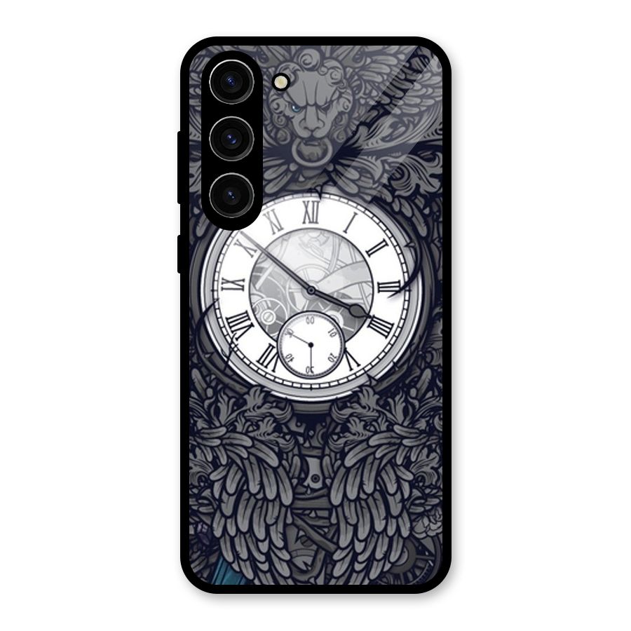 Wall Clock Glass Back Case for Galaxy S23 Plus