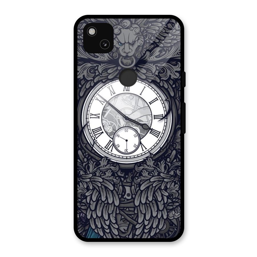 Wall Clock Glass Back Case for Google Pixel 4a