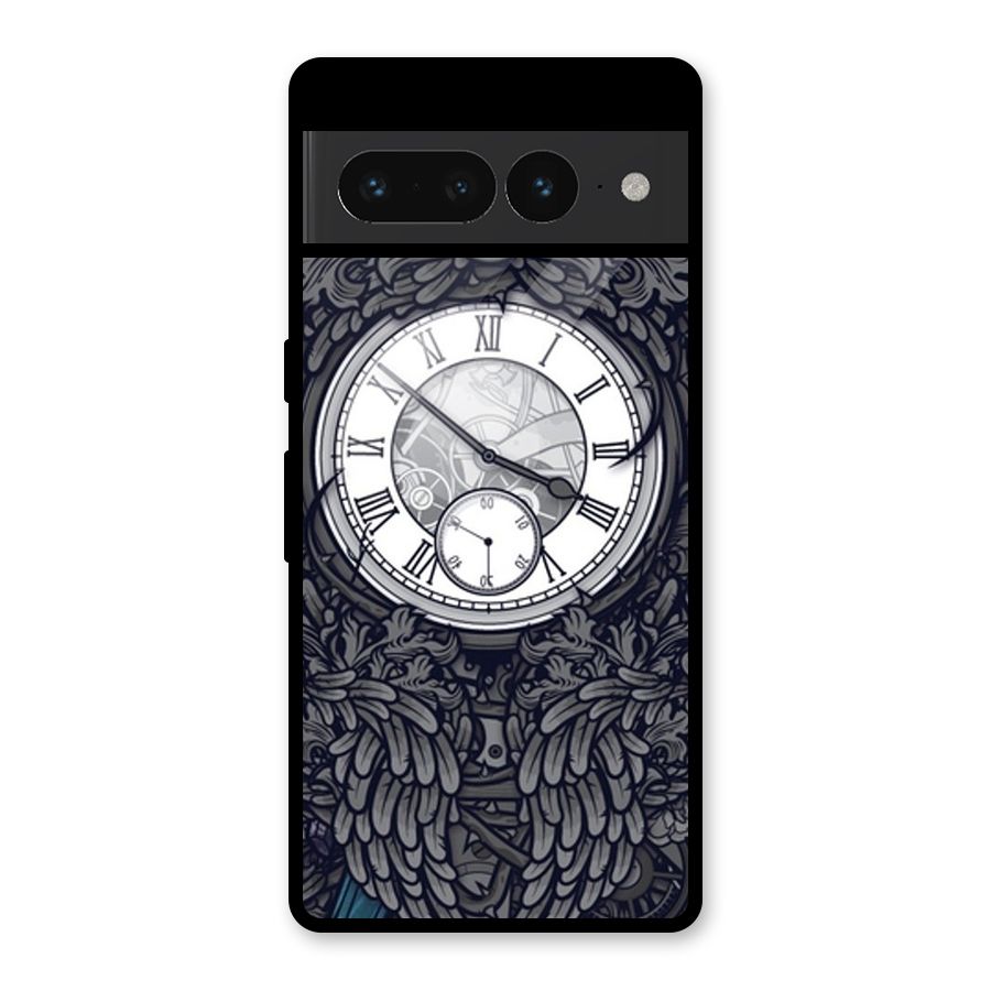 Wall Clock Glass Back Case for Google Pixel 7 Pro