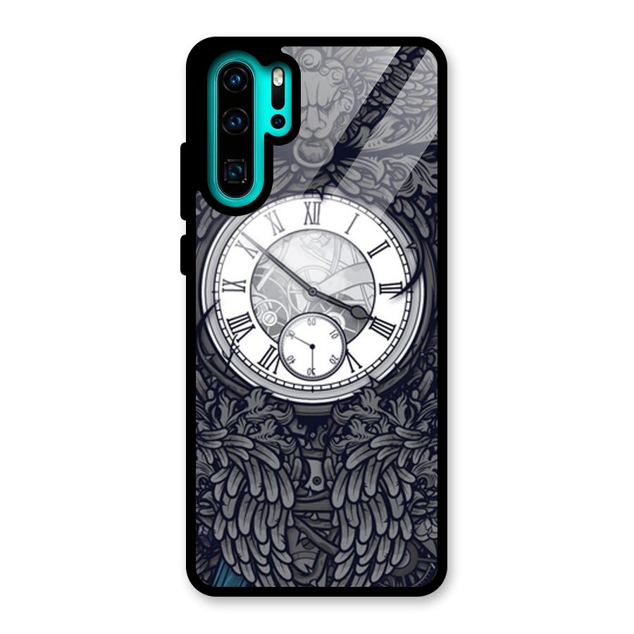 Wall Clock Glass Back Case for Huawei P30 Pro