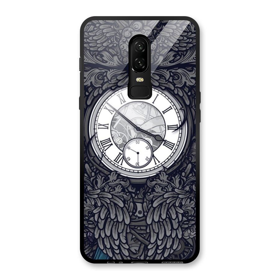 Wall Clock Glass Back Case for OnePlus 6