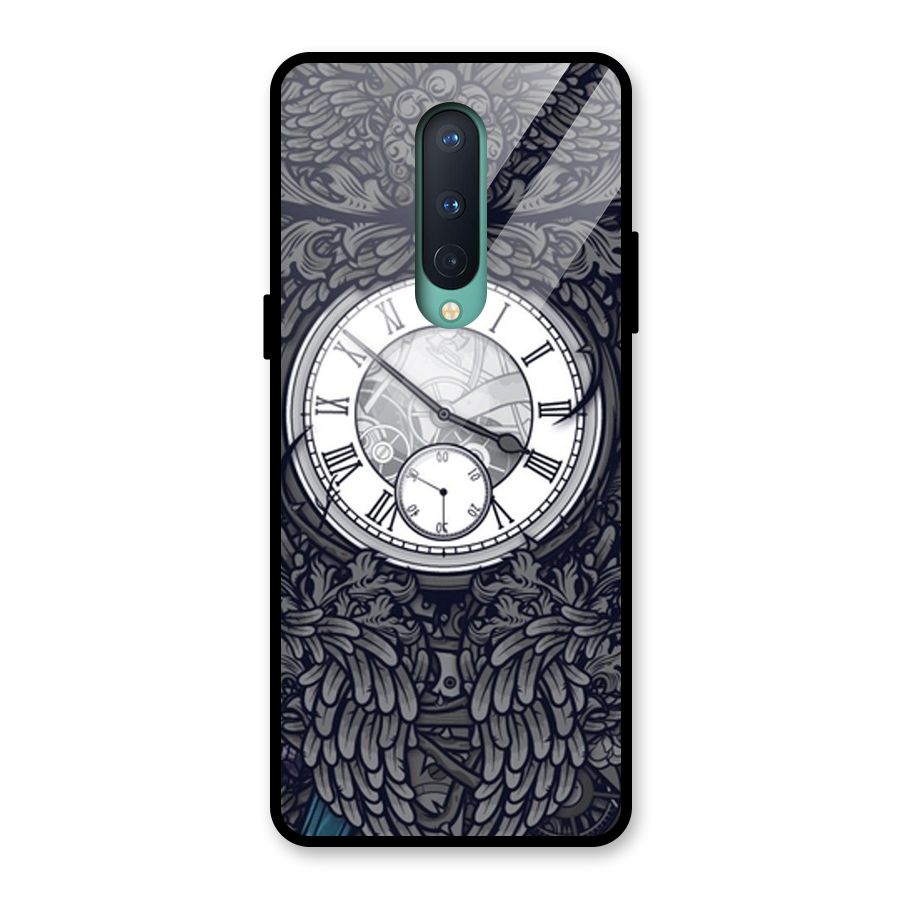 Wall Clock Glass Back Case for OnePlus 8