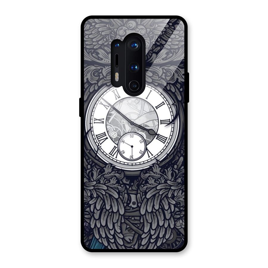 Wall Clock Glass Back Case for OnePlus 8 Pro