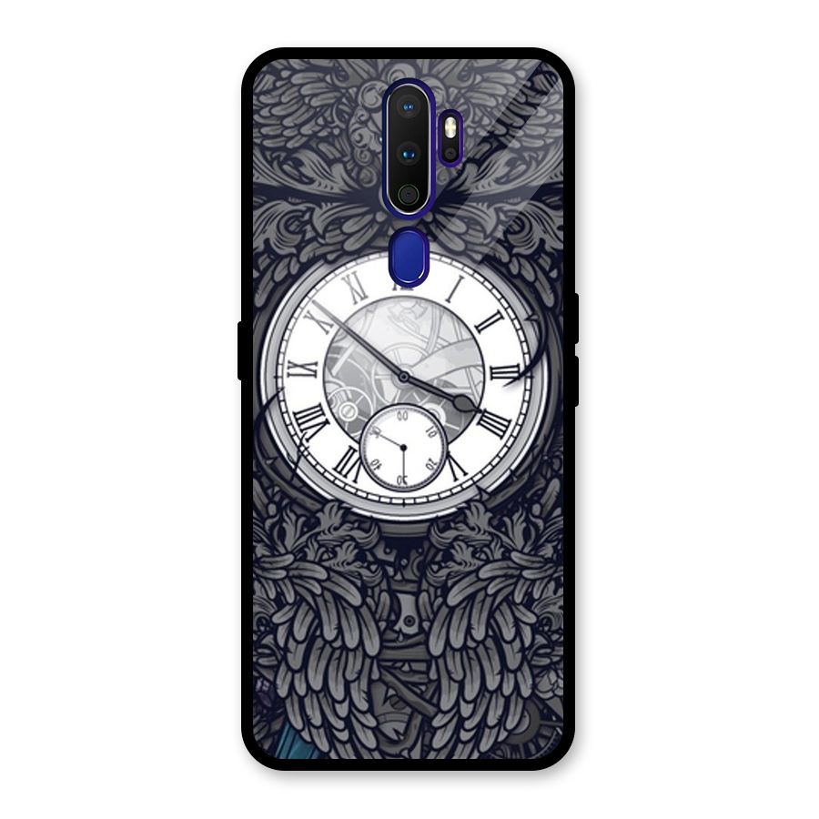 Wall Clock Glass Back Case for Oppo A9 (2020)