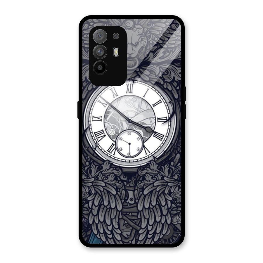 Wall Clock Glass Back Case for Oppo F19 Pro Plus 5G